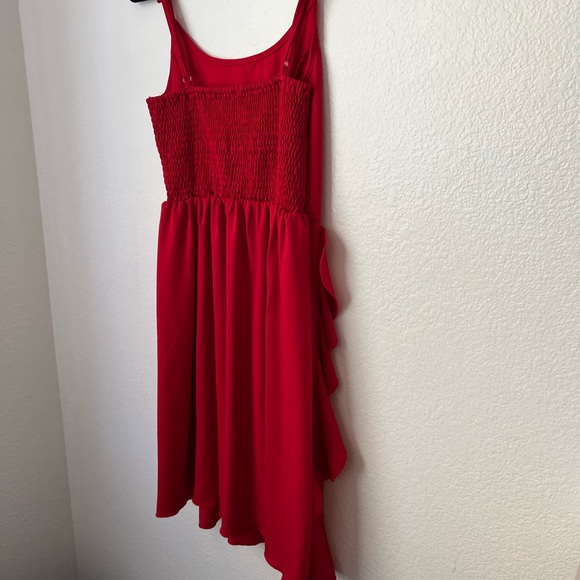 Red Summer Ruffle Dress - Picture 10 of 11